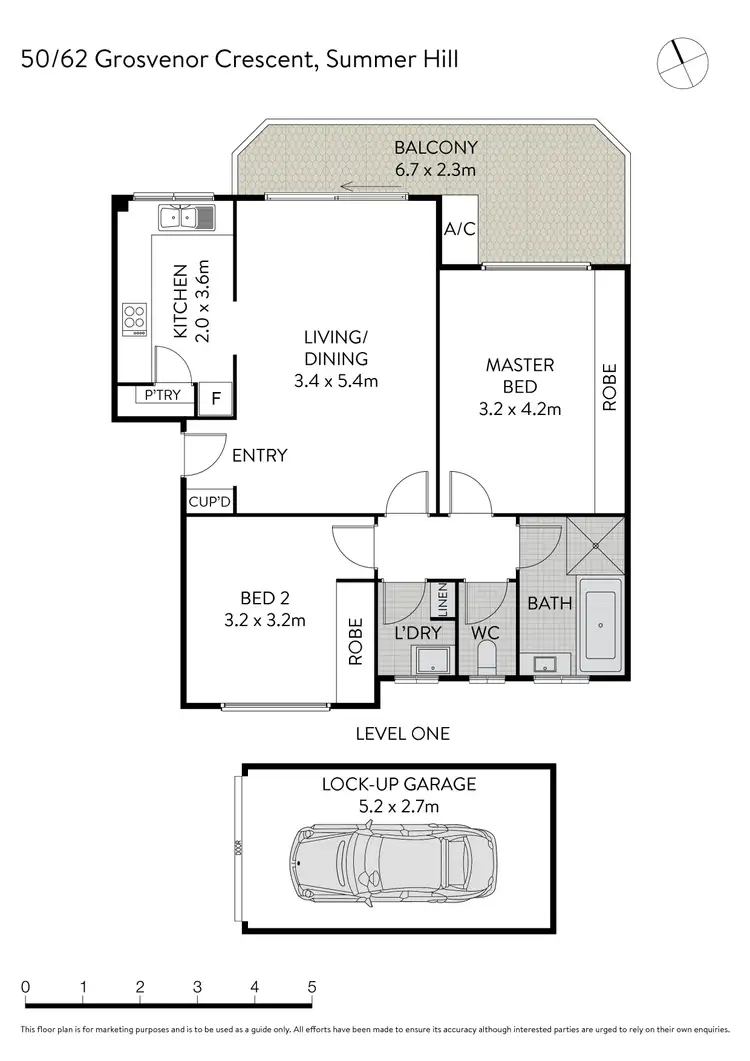 Floorplan of Homely apartment listing, 50/62 Grosvenor Crescent, Summer Hill NSW 2130