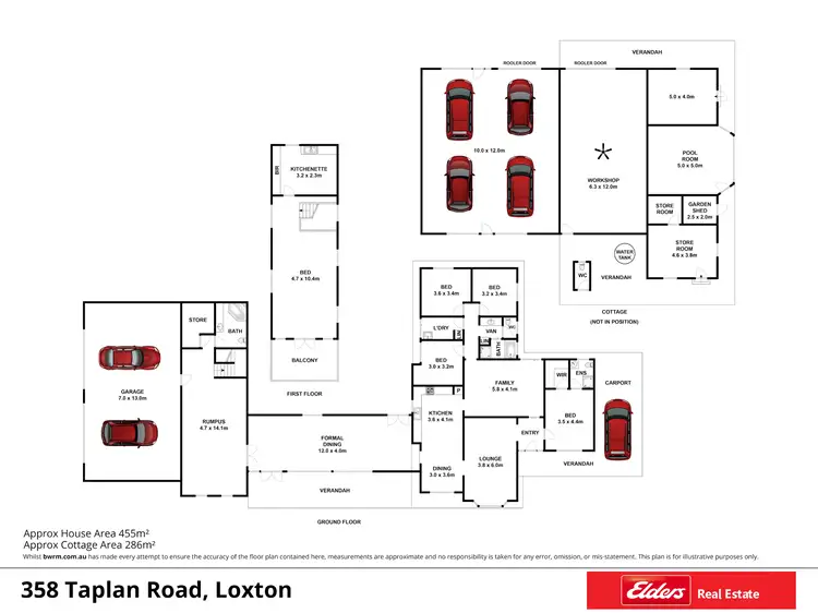 Floorplan of Homely house listing, 358 Taplan Road, Loxton SA 5333