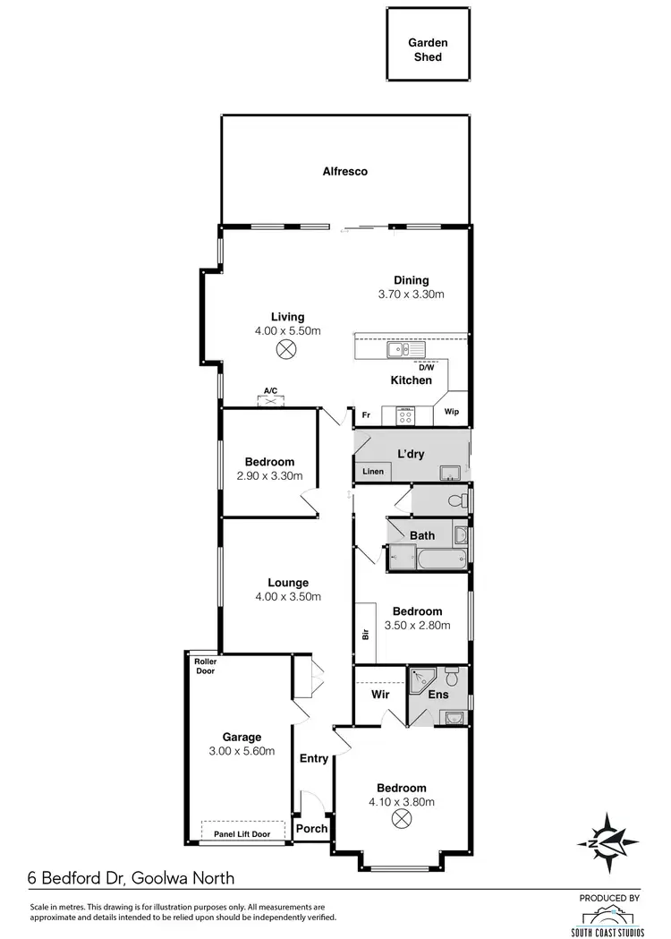 Floorplan of Homely house listing, 6 Bedford Drive, Goolwa North SA 5214