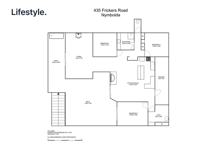 Floorplan of Homely rural property listing, 435 Frickers Road, Nymboida NSW 2460
