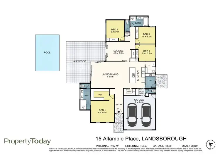 Floorplan of Homely house listing, 15 Allambie Place, Landsborough QLD 4550