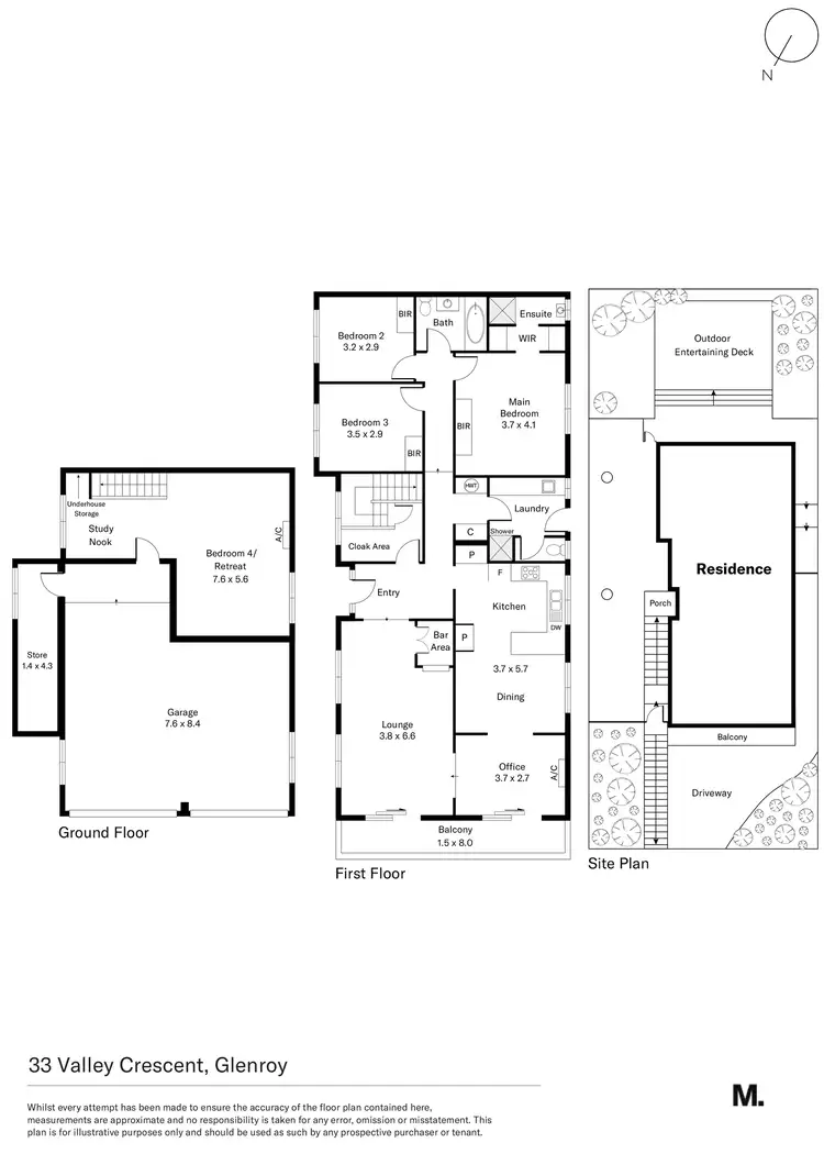 Floorplan of Homely house listing, 33 Valley Crescent, Glenroy VIC 3046