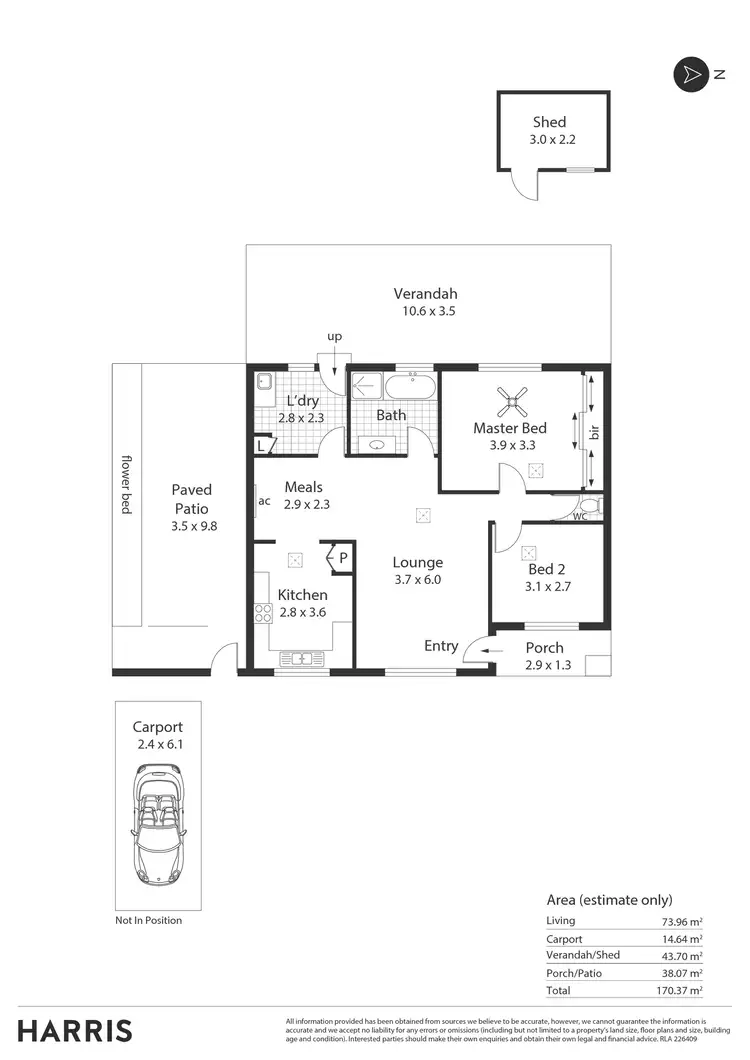 Floorplan of Homely unit listing, 3/3 Frank Street, St Morris SA 5068