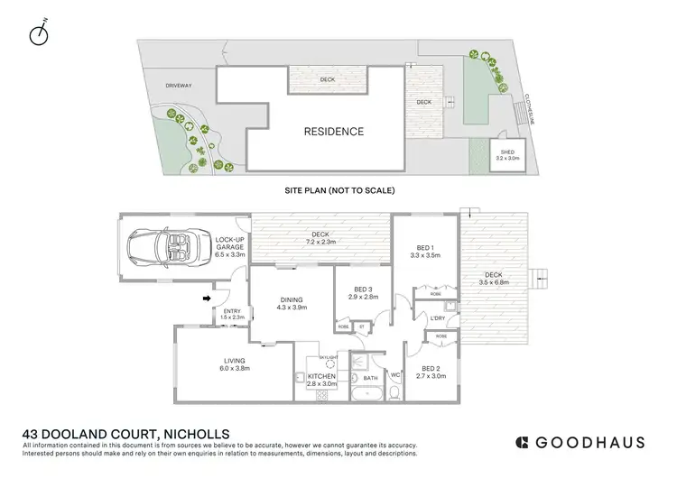 Floorplan of Homely house listing, 43 Dooland Court, Nicholls ACT 2913