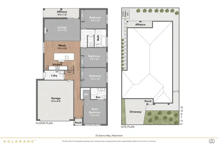 Floorplan of Homely house listing, 25 Sienna Way, Pakenham VIC 3810