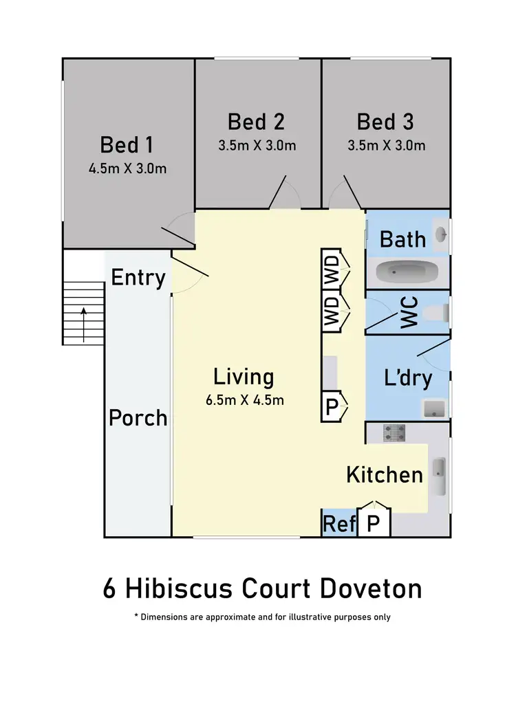 Floorplan of Homely house listing, 6 Hibiscus Court, Doveton VIC 3177
