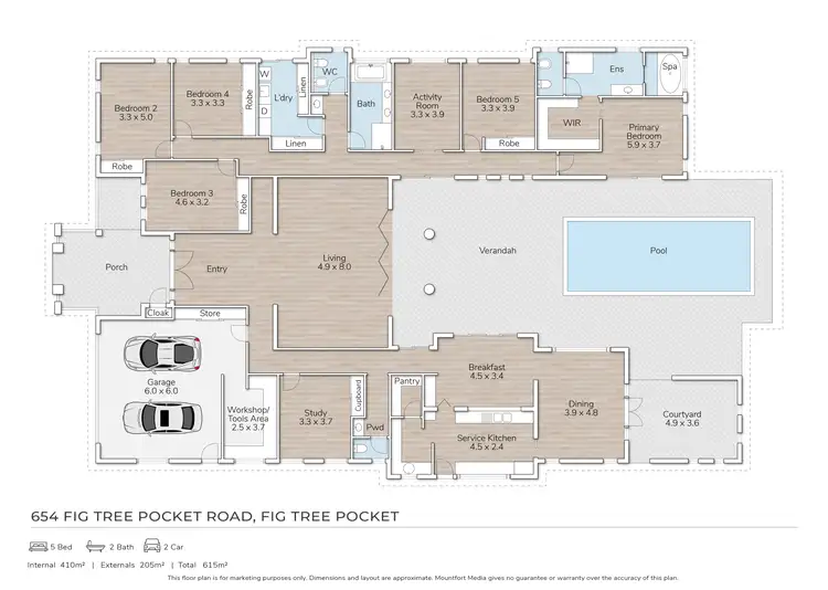 Floorplan of Homely house listing, 654 Fig Tree Pocket Road, Fig Tree Pocket QLD 4069