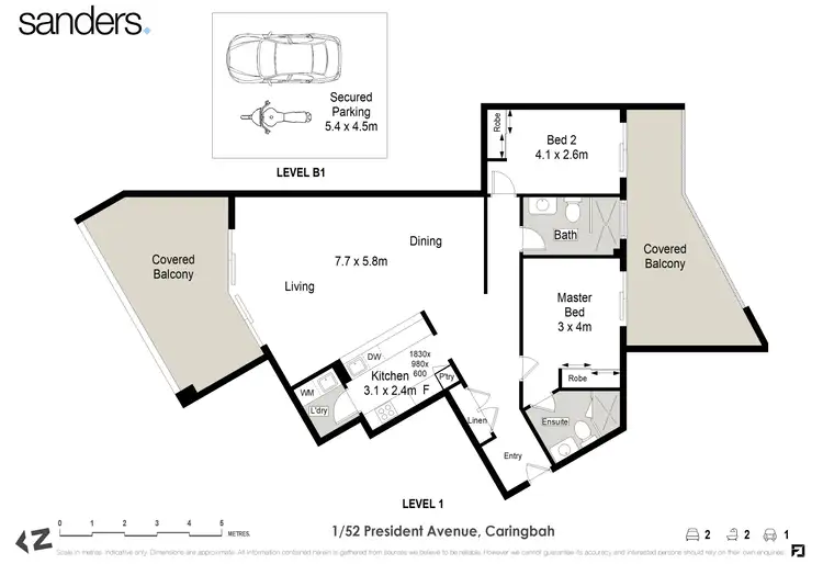 Floorplan of Homely apartment listing, 1/52 President Avenue, Caringbah NSW 2229