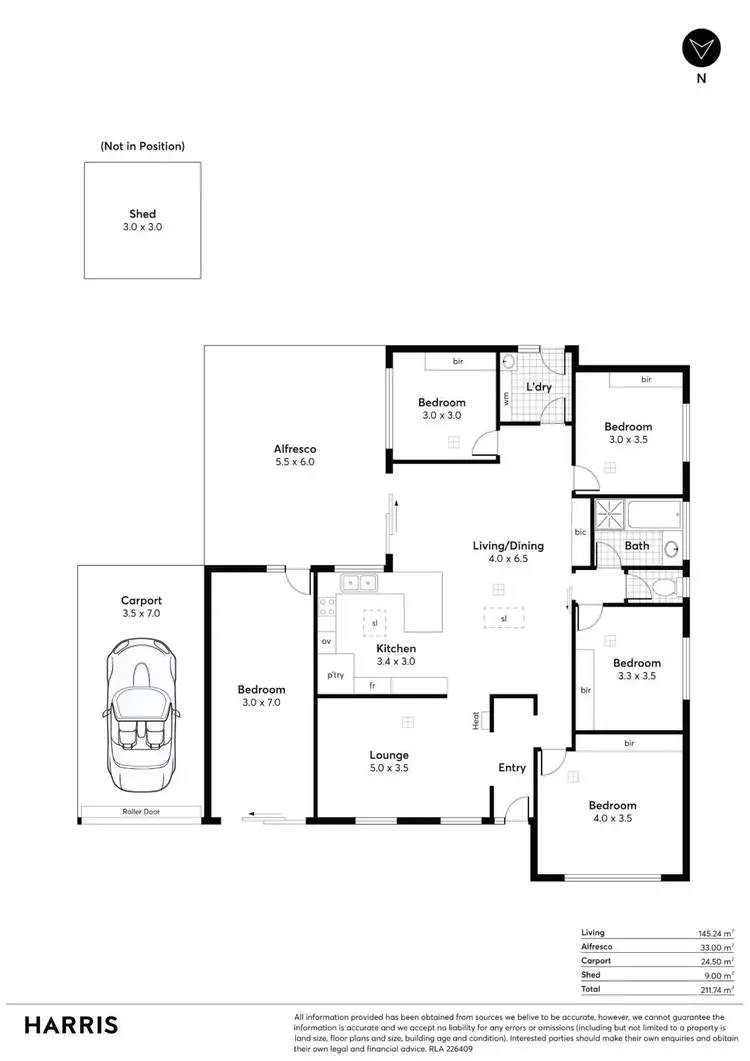 Floorplan of Homely house listing, 21 Phoenix Crescent, Old Reynella SA 5161