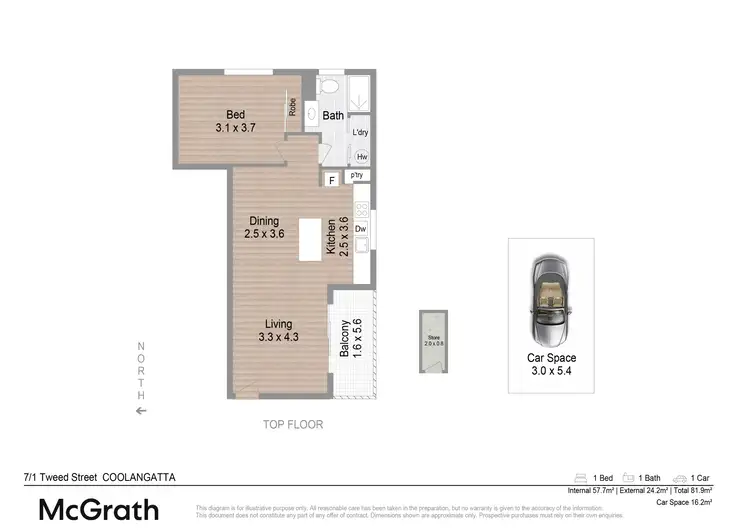 Floorplan of Homely unit listing, 7/1 Tweed Street, Coolangatta QLD 4225