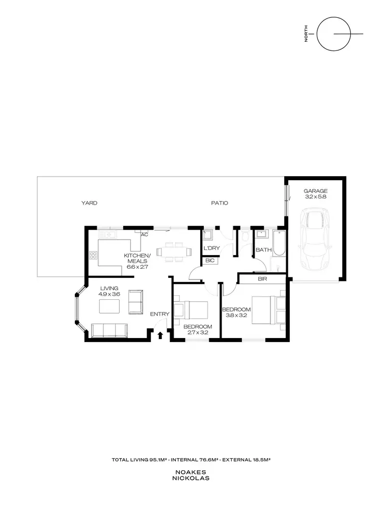 Floorplan of Homely unit listing, 1/12 Sixth Avenue, Ascot Park SA 5043