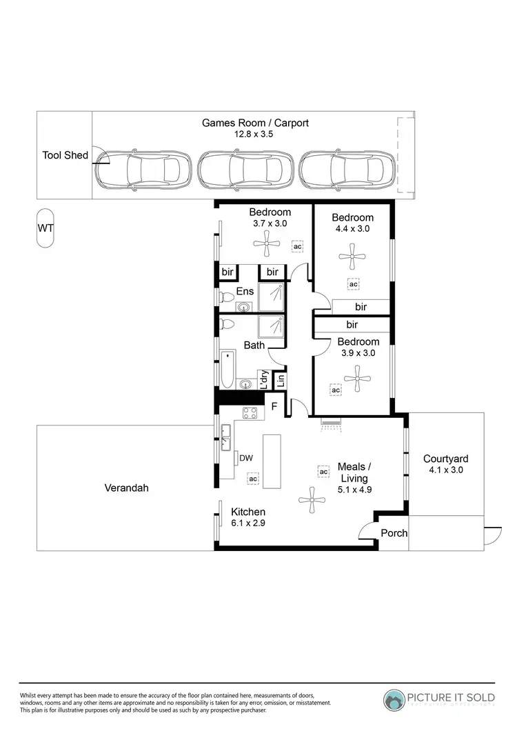 Floorplan of Homely house listing, 14 Eagle Court, Semaphore Park SA 5019