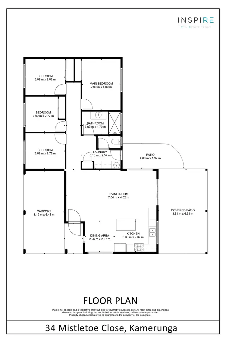 Floorplan of Homely house listing, 34 Mistletoe Close, Kamerunga QLD 4870