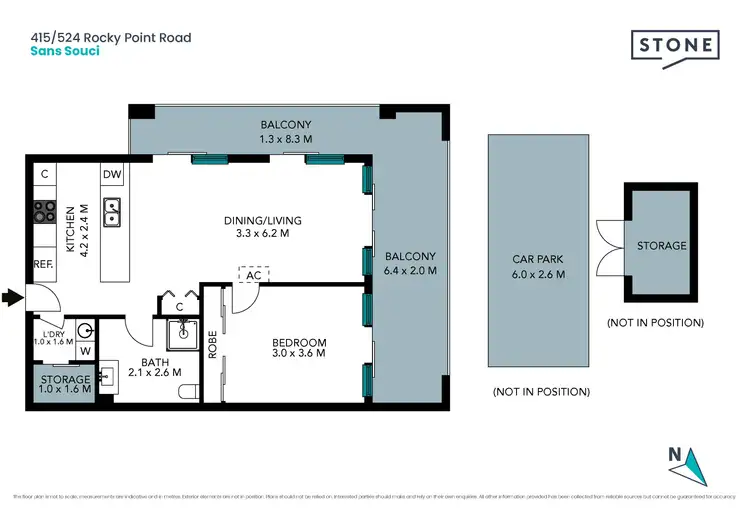 Floorplan of Homely unit listing, 415/524-544 Rocky Point Road, Sans Souci NSW 2219