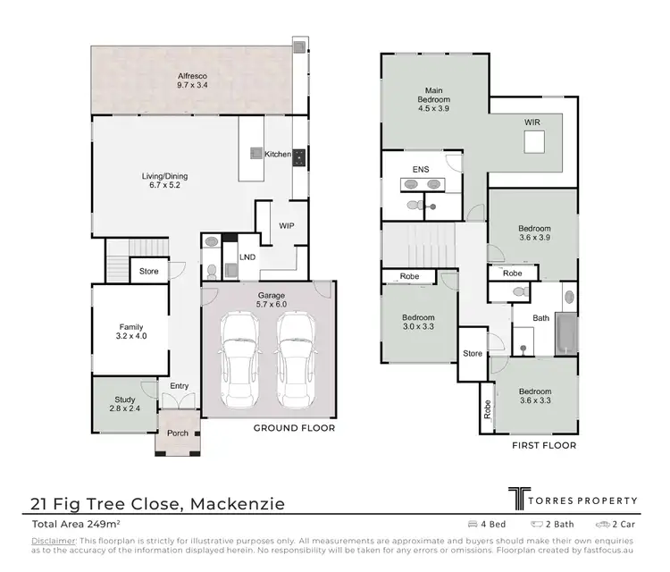 Floorplan of Homely house listing, 21 Fig Tree Close, Mackenzie QLD 4156
