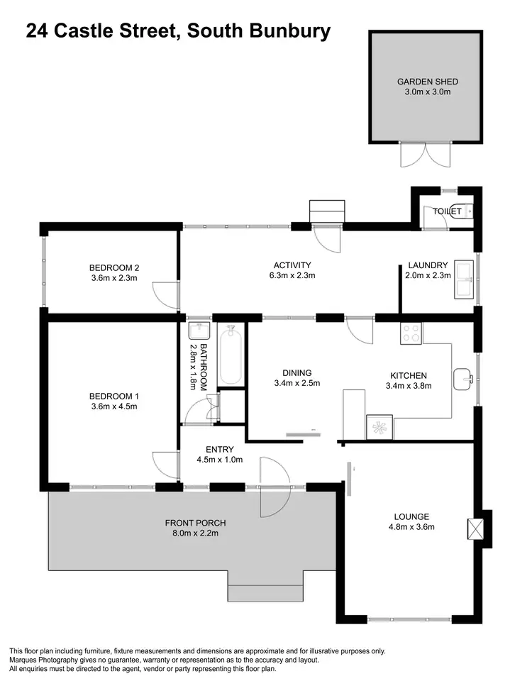 Floorplan of Homely house listing, 24 Castle Street, South Bunbury WA 6230