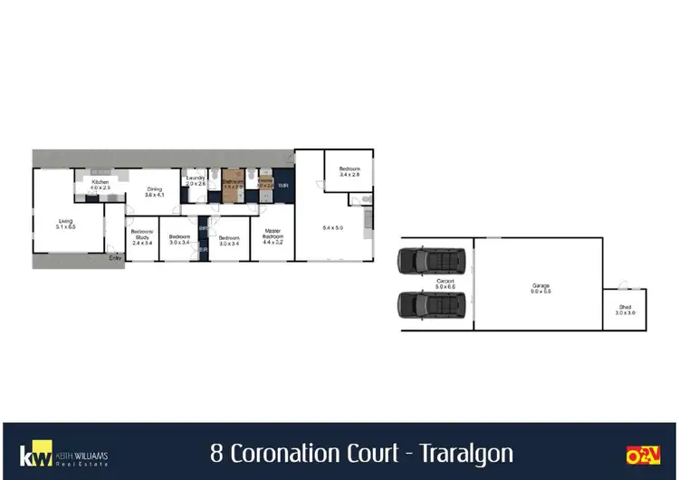 Floorplan of Homely house listing, 8 Coronation Court, Traralgon VIC 3844