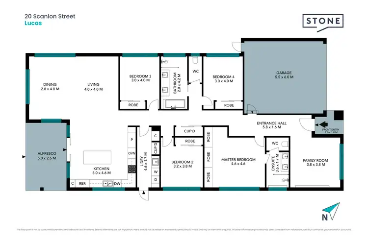 Floorplan of Homely house listing, 20 Scanlon Street, Lucas VIC 3350