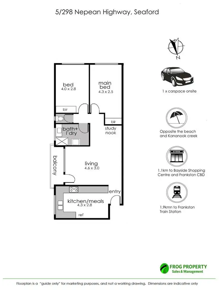 Floorplan of Homely apartment listing, 5/298 Nepean Highway, Seaford VIC 3198