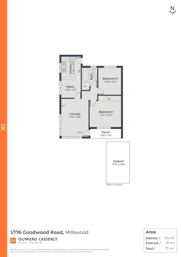 Floorplan of Homely unit listing, 1/176 Goodwood Road, Millswood SA 5034