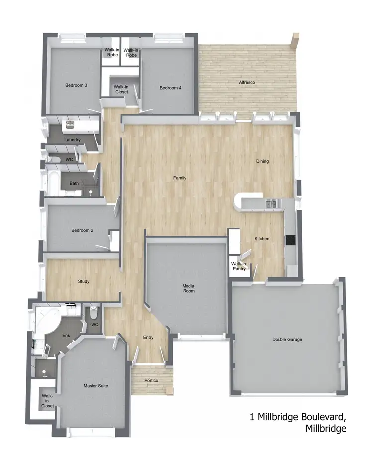 Floorplan of Homely house listing, 1 Millbridge Boulevard, Millbridge WA 6232