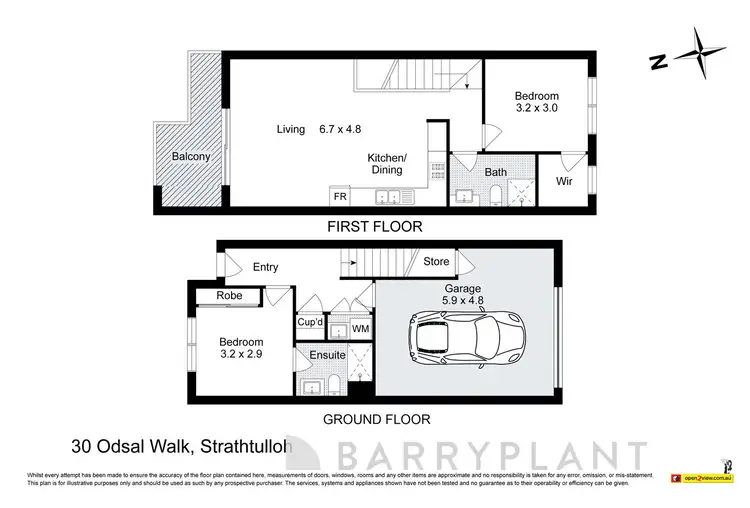 Floorplan of Homely townhouse listing, 30 Odsal Walk, Strathtulloh VIC 3338