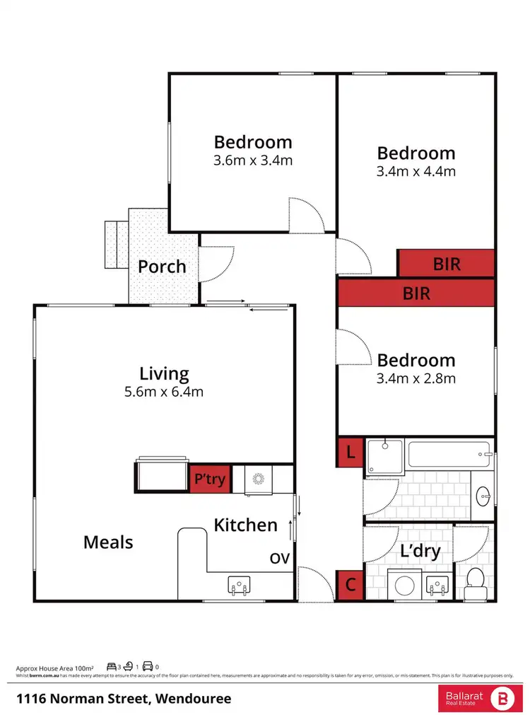 Floorplan of Homely house listing, 1116 Norman Street, Wendouree VIC 3355