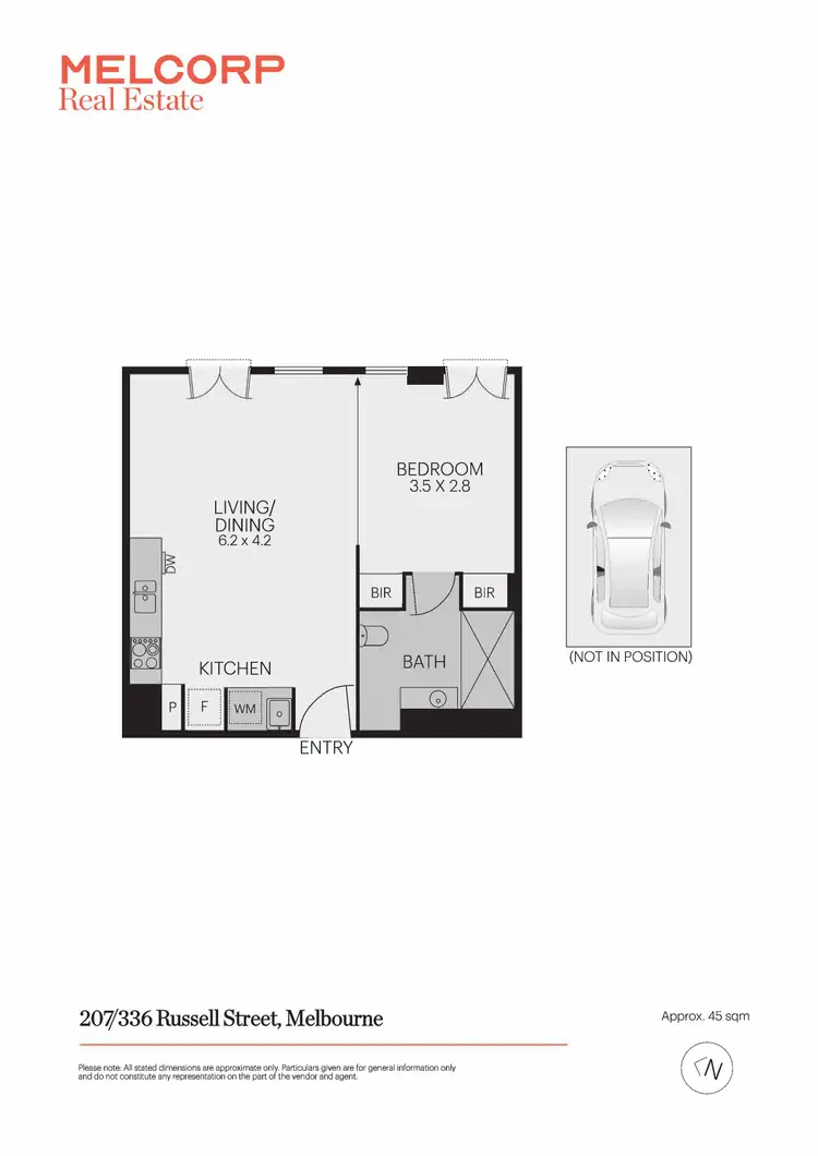 Floorplan of Homely apartment listing, 207/336 Russell Street, Melbourne VIC 3000