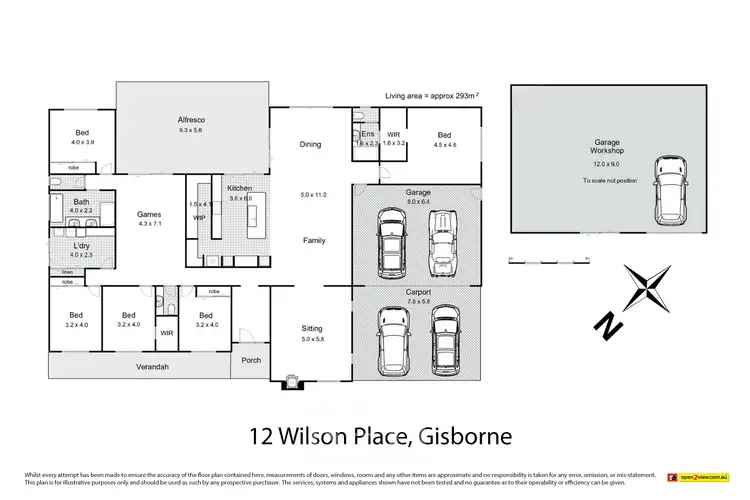 Floorplan of Homely house listing, 12 Wilson Place, Gisborne VIC 3437