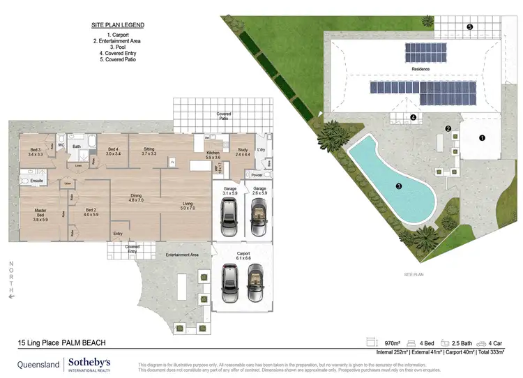 Floorplan of Homely house listing, 15 Ling Place, Palm Beach QLD 4221