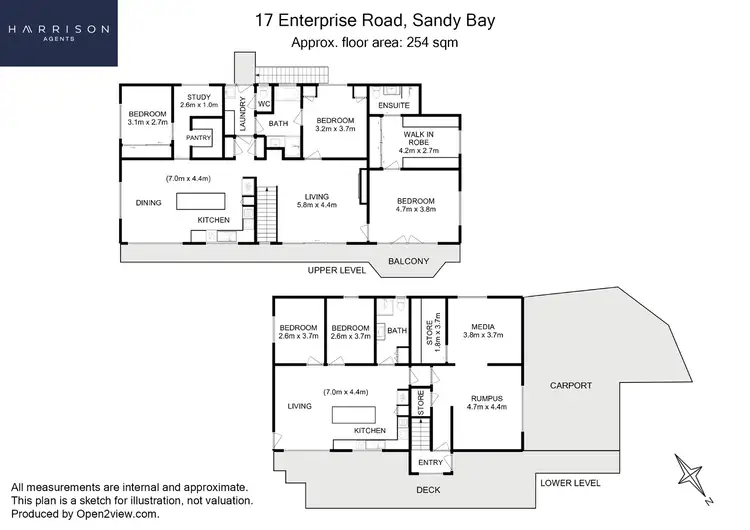 Floorplan of Homely house listing, 17 Enterprise Road, Sandy Bay TAS 7005