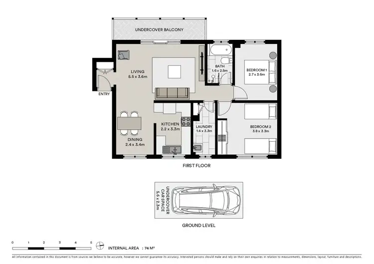 Floorplan of Homely unit listing, 18/77-79 Victoria Street, Coffs Harbour NSW 2450