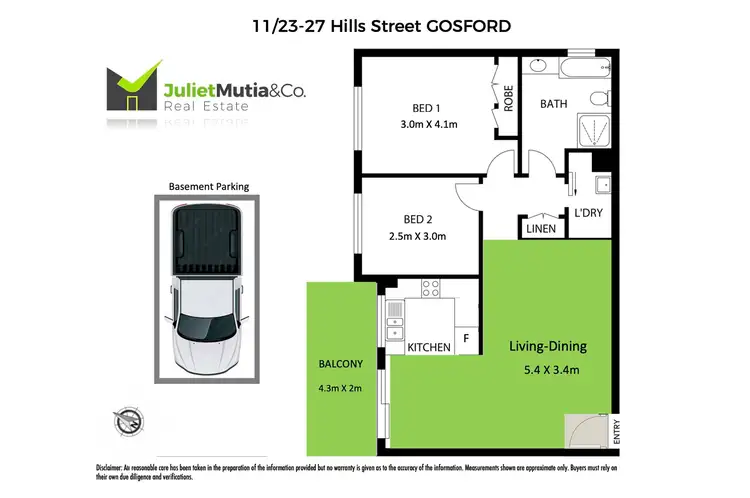 Floorplan of Homely unit listing, 11/23-27 Hills Street, Gosford NSW 2250