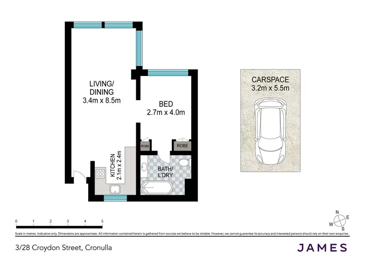 Floorplan of Homely apartment listing, 3/28 Croydon Street, Cronulla NSW 2230
