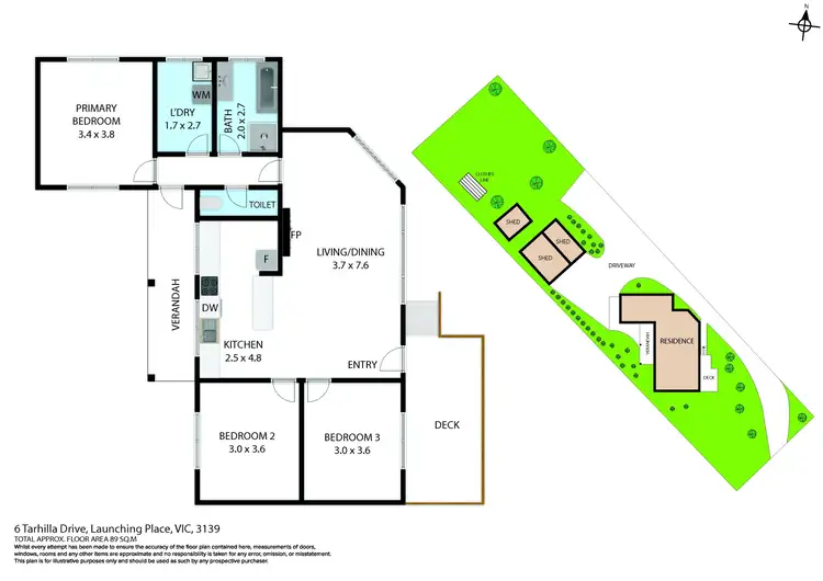 Floorplan of Homely house listing, 6 Tarhilla Drive, Launching Place VIC 3139