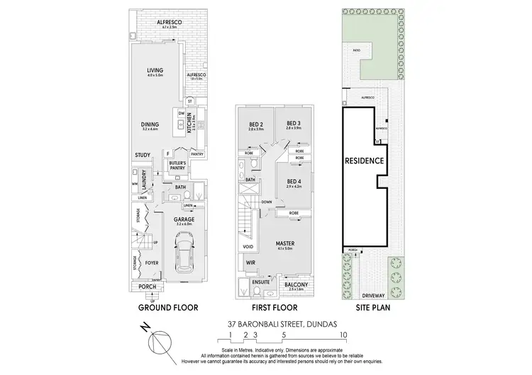 Floorplan of Homely semi-detached listing, 37 Baronbali Street, Dundas NSW 2117