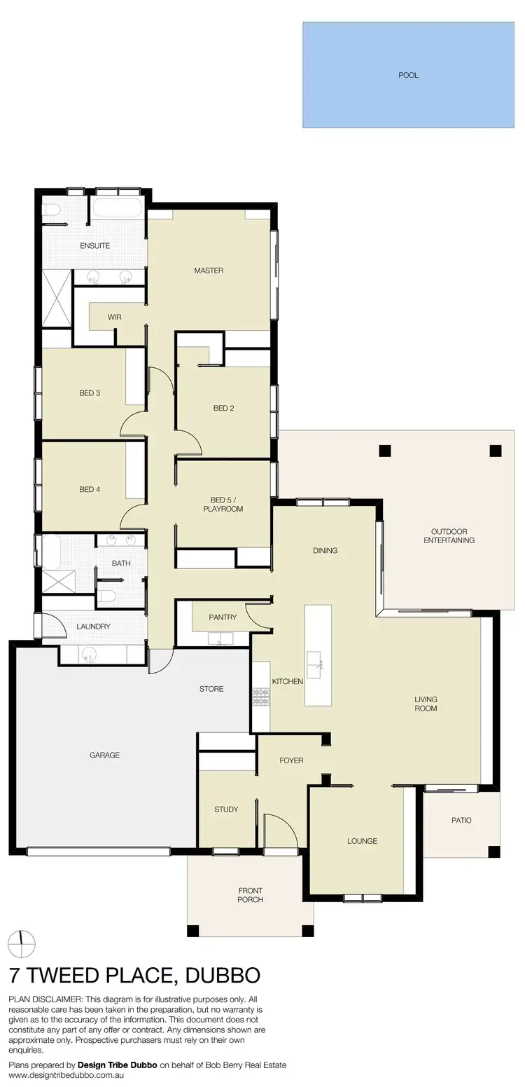 Floorplan of Homely house listing, 7 Tweed Place, Dubbo NSW 2830