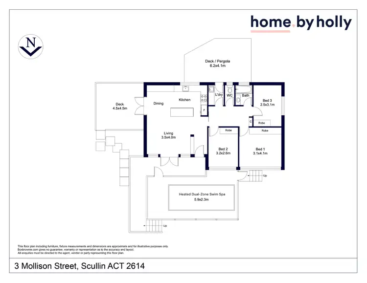 Floorplan of Homely house listing, 3 Mollison Street, Scullin ACT 2614