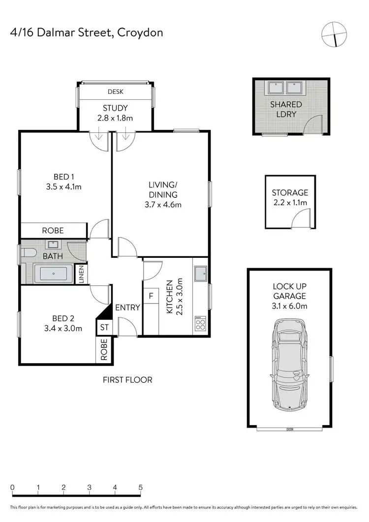 Floorplan of Homely apartment listing, 4/16 Dalmar Street, Croydon NSW 2132