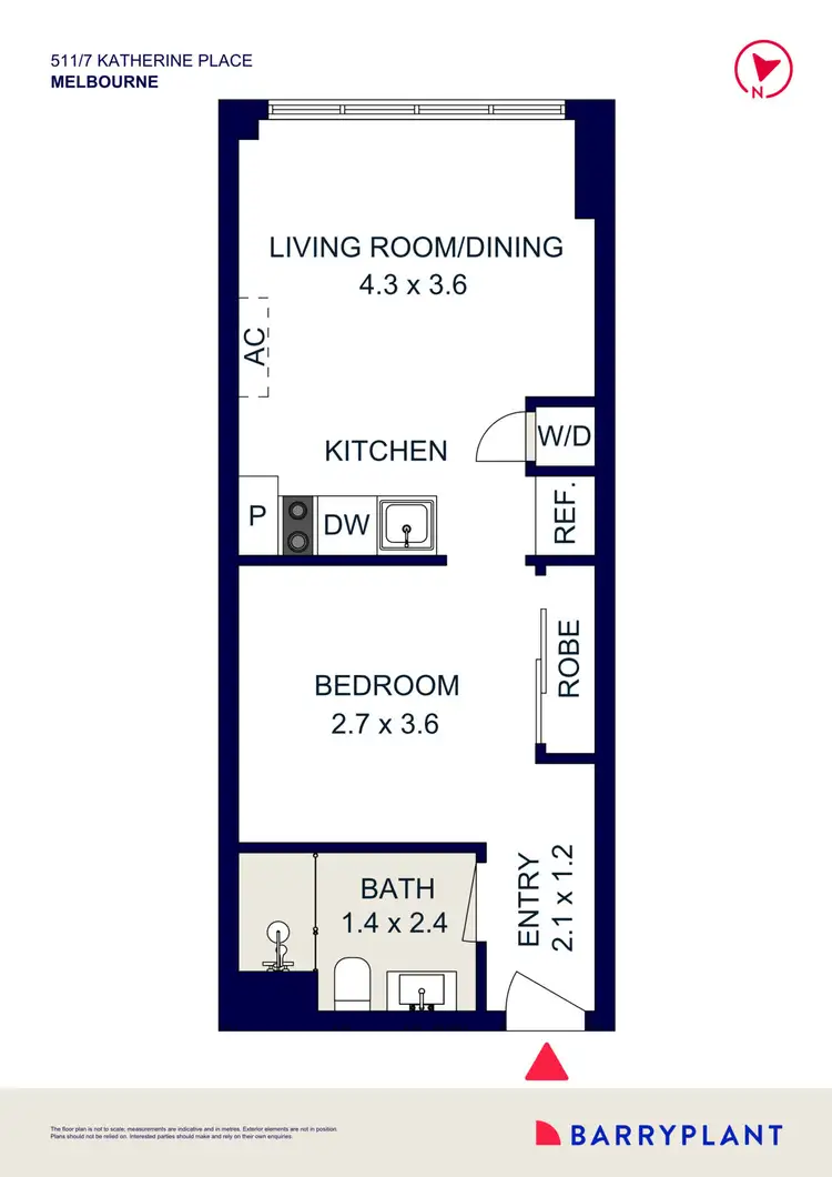 Floorplan of Homely apartment listing, 511/7 Katherine Place, Melbourne VIC 3000