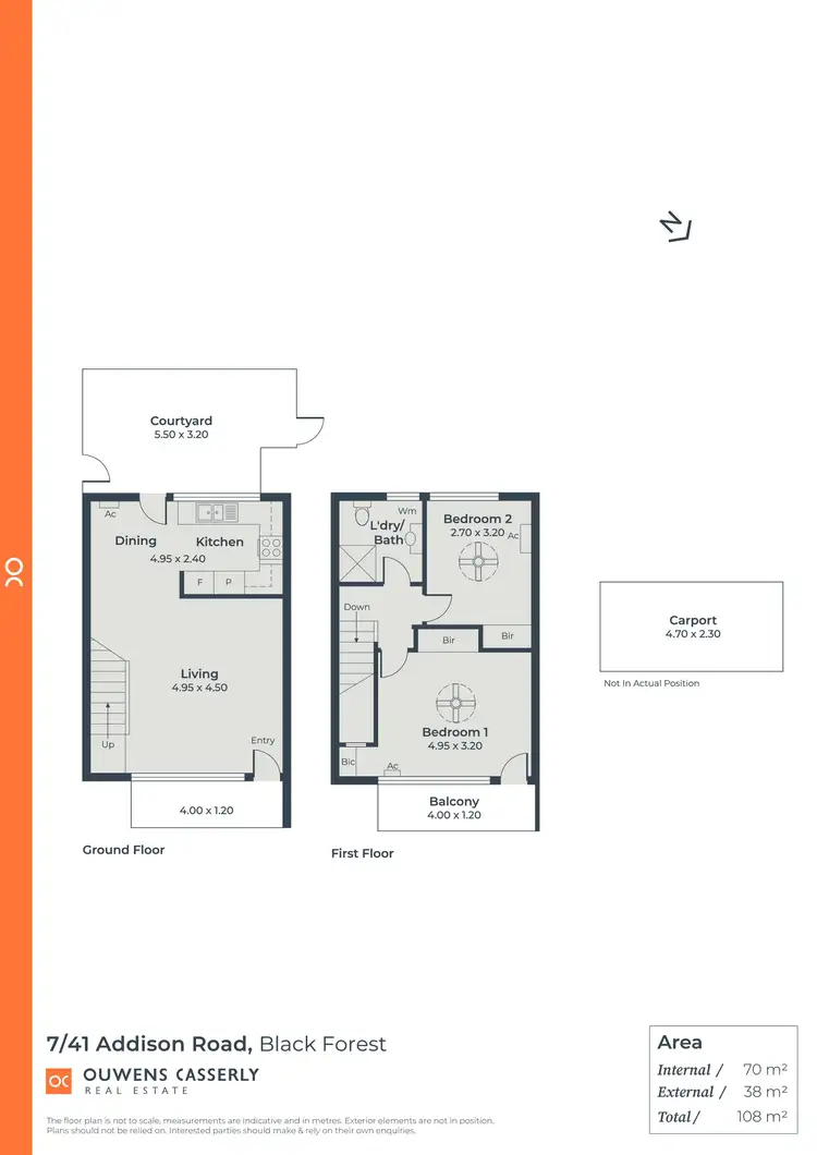 Floorplan of Homely townhouse listing, 7/41A Addison Road, Black Forest SA 5035