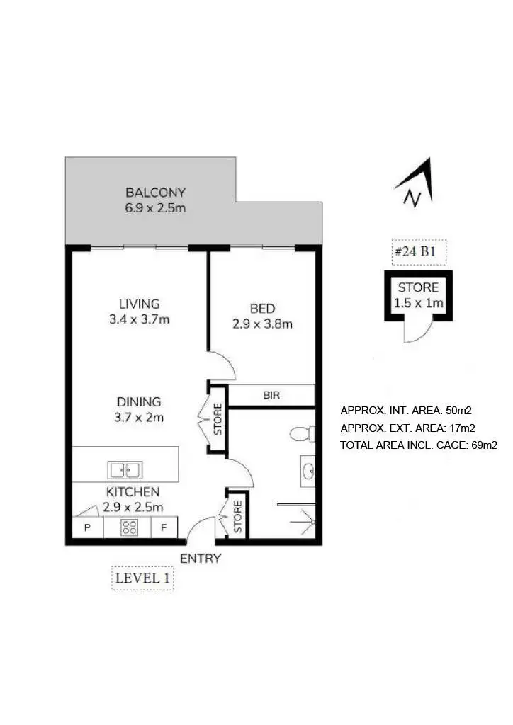 Floorplan of Homely apartment listing, 102/8 Aviators Way, Penrith NSW 2750