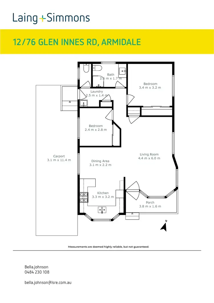Floorplan of Homely villa listing, 12/76 Glen Innes Road, Armidale NSW 2350