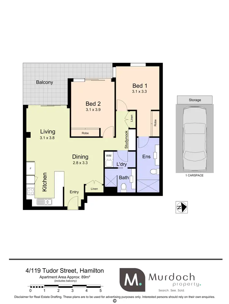 Floorplan of Homely apartment listing, 4/119 Tudor Street, Hamilton NSW 2303