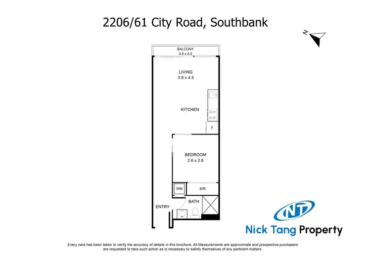 Floorplan of Homely apartment listing, 2206/61 City Road, Southbank VIC 3006