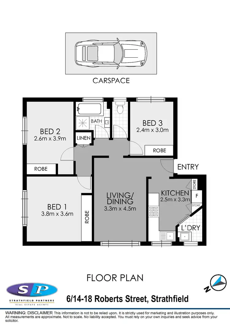 Floorplan of Homely apartment listing, 6/14-18 Roberts Street, Strathfield NSW 2135