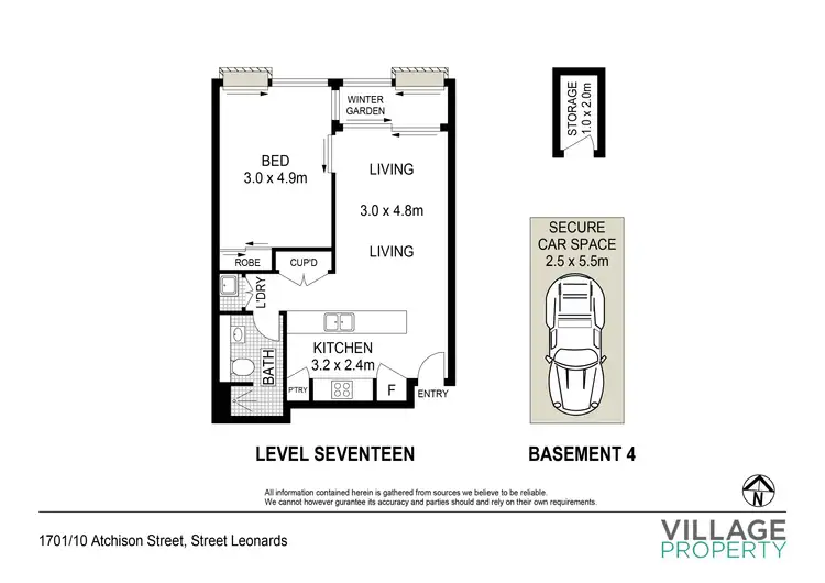 Floorplan of Homely apartment listing, 1701/10 Atchison Street, St Leonards NSW 2065
