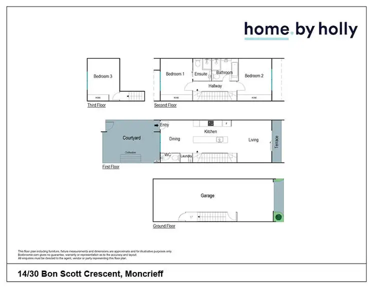 Floorplan of Homely townhouse listing, 14/30 Bon Scott Crescent, Moncrieff ACT 2914
