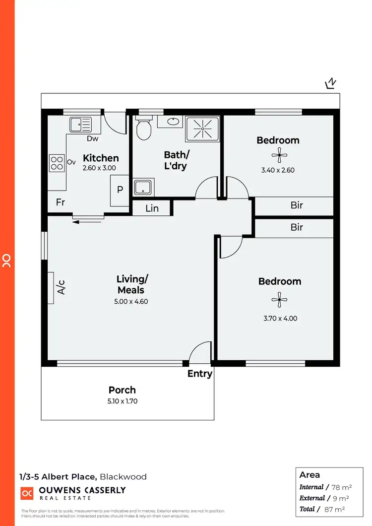 Floorplan of Homely unit listing, 1/3-5 Albert Place, Blackwood SA 5051