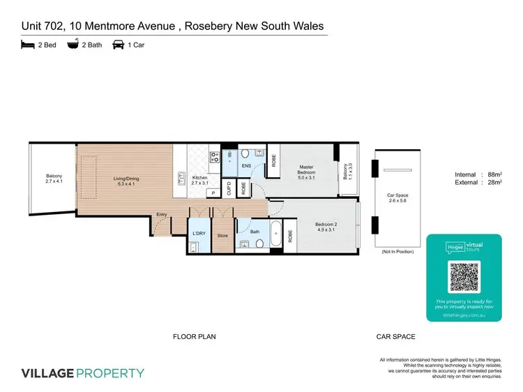 Floorplan of Homely apartment listing, 702/10 Mentmore Avenue, Rosebery NSW 2018